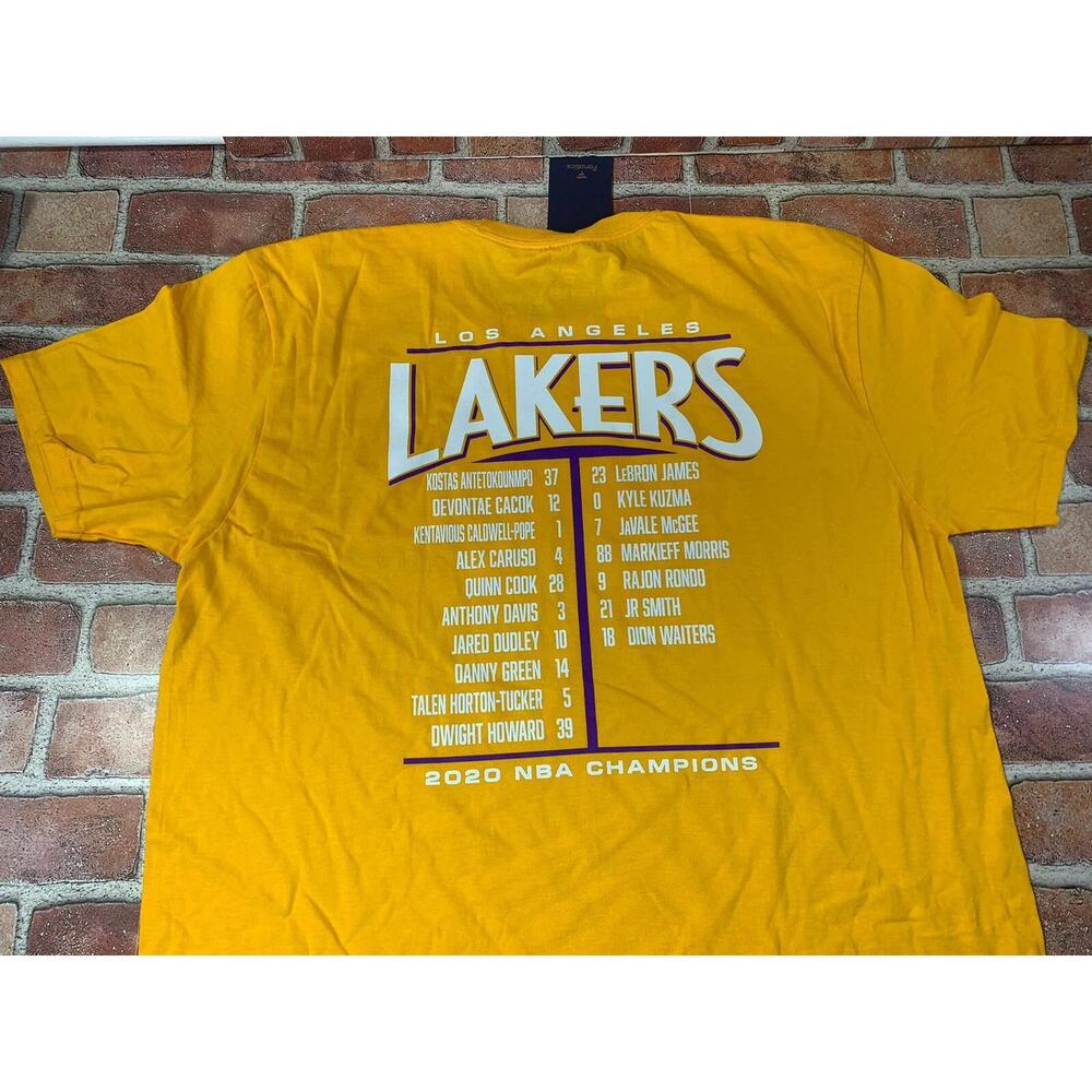 New Mens Fanatics La Lakers 2020 Championship T Shirt Sz Xl Yellow